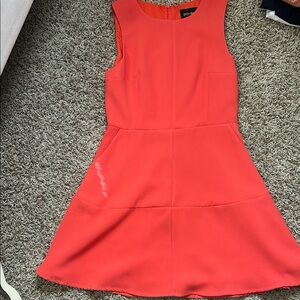 Elegant Coral Sleeveless Dress
